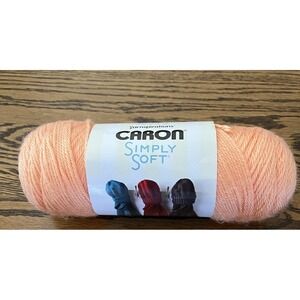 1 Yarnspirations Caron Simply Soft Yarn 9812 Peach 100% Acrylic Med 4 315 Yards